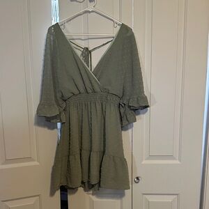 Peach Love California Sage Green Dress